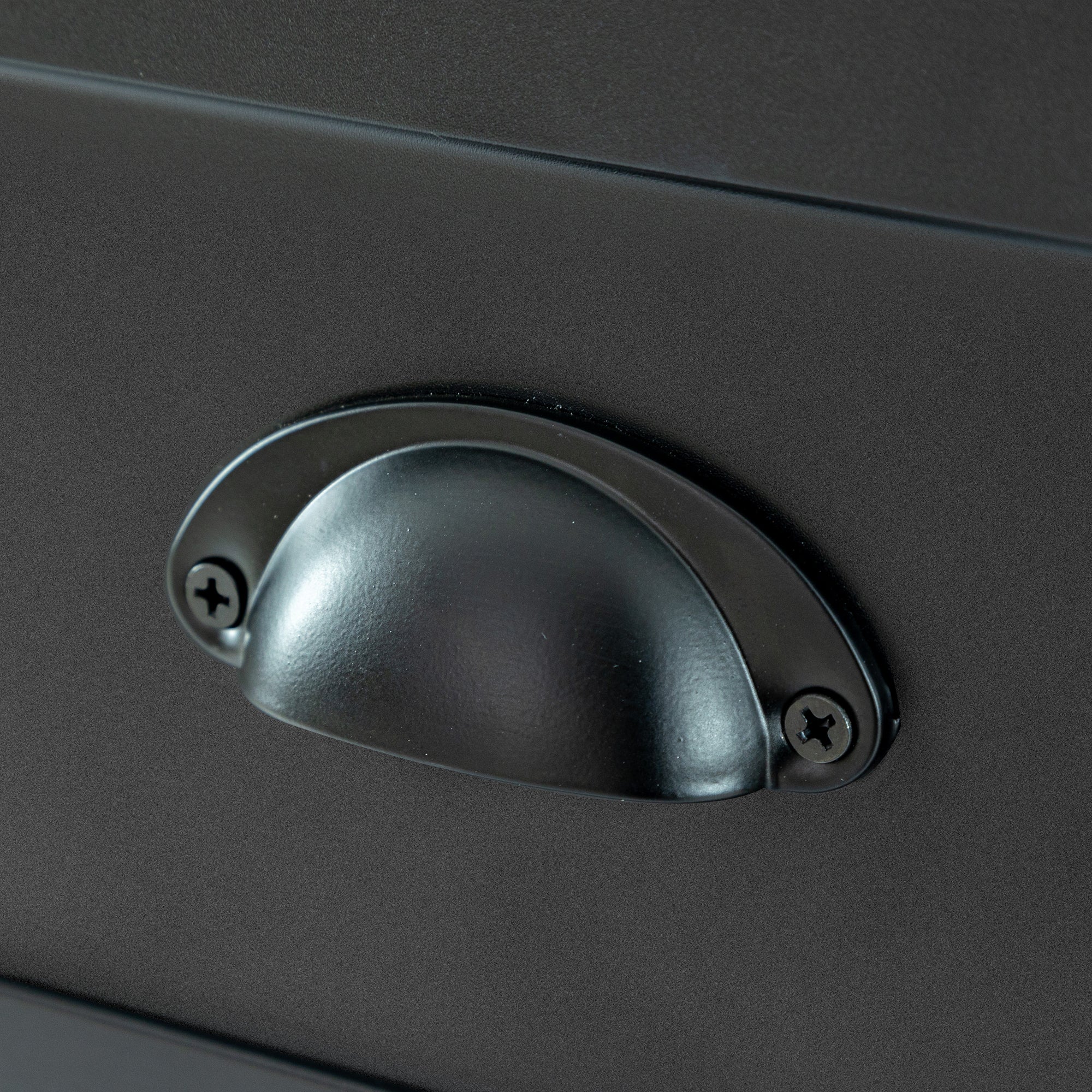 6 Drawers Wood Accent Stylish Dresser Chest and Storage Organizer- Black