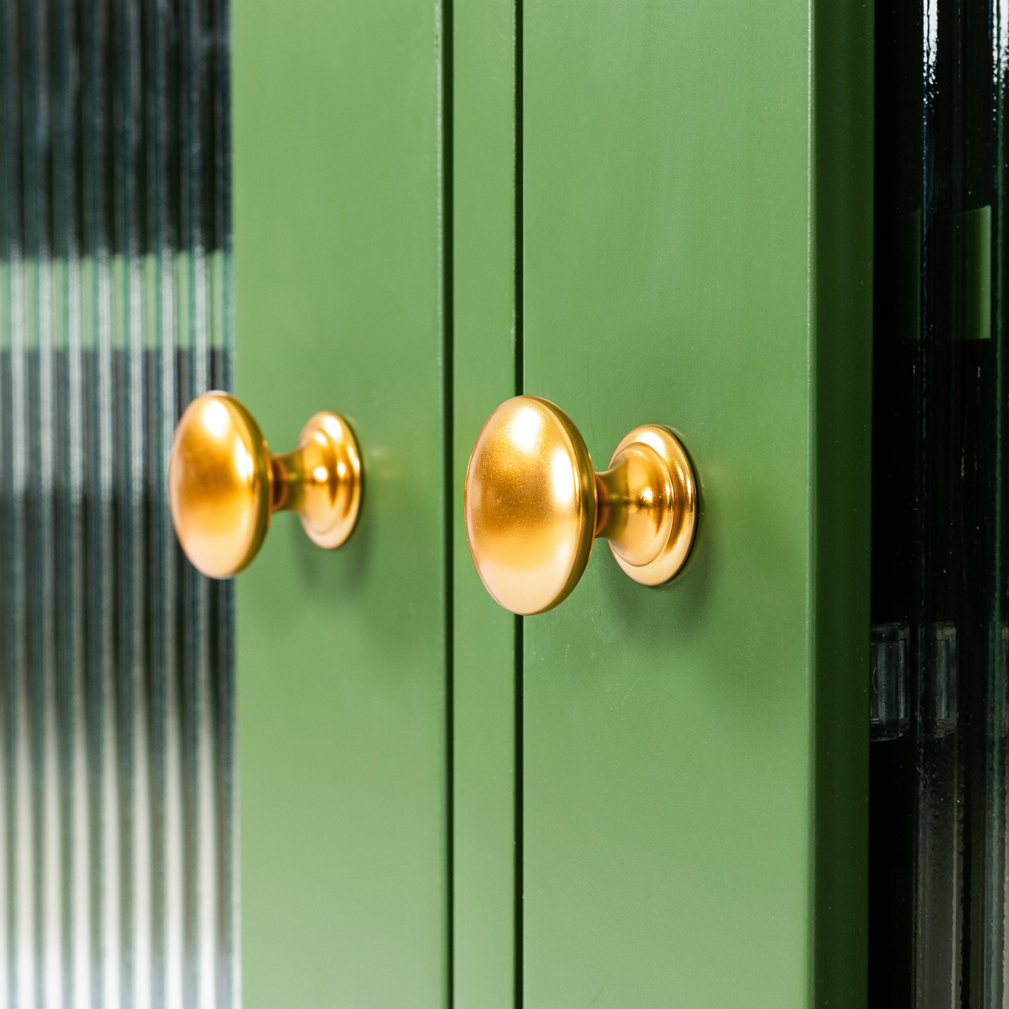 71" Stylish Wooden Television Stand Entertainment Center with Glass Door- Geen