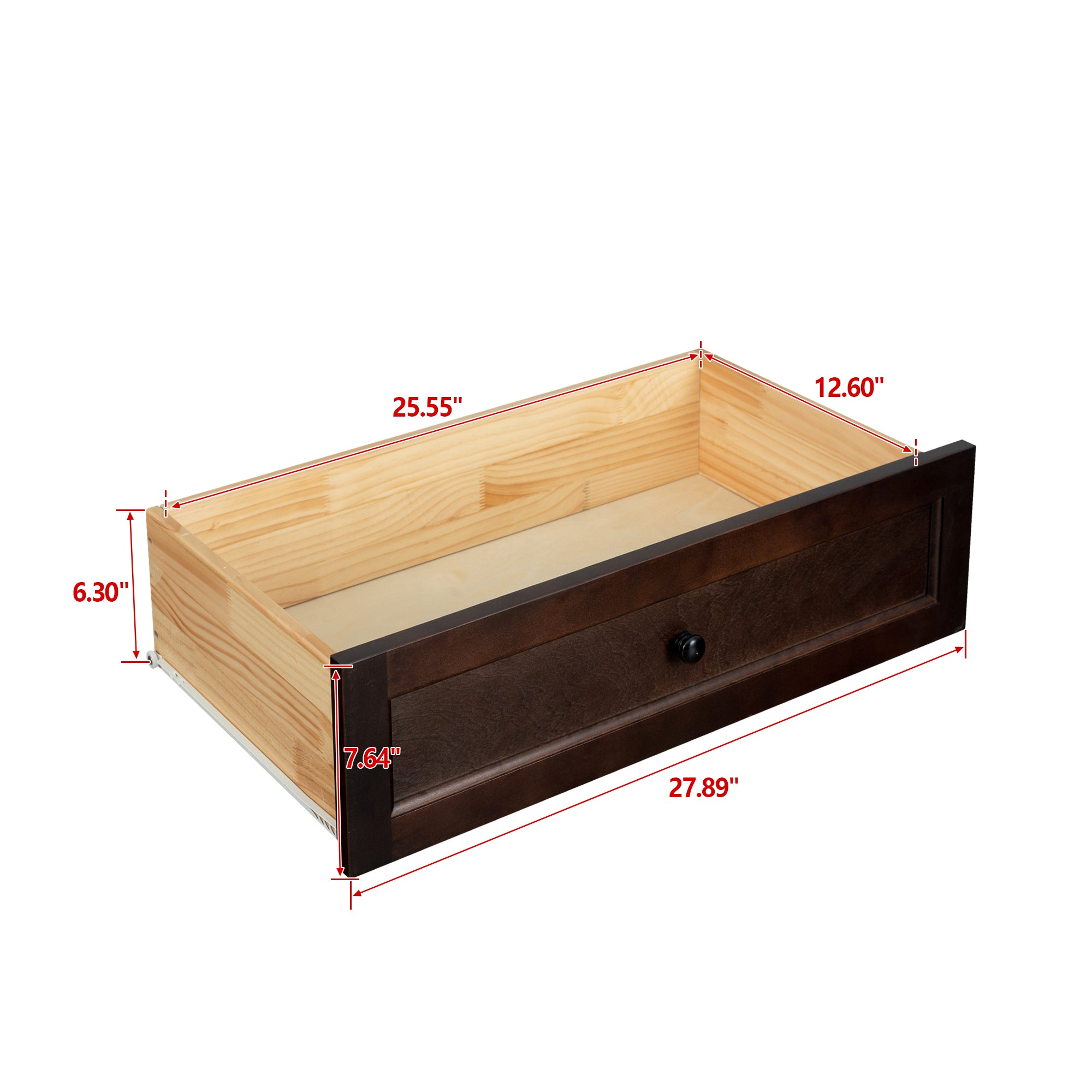 7 Drawer Dresser Solid Wood Spray Painted Buffet Server Console Table- Auburn