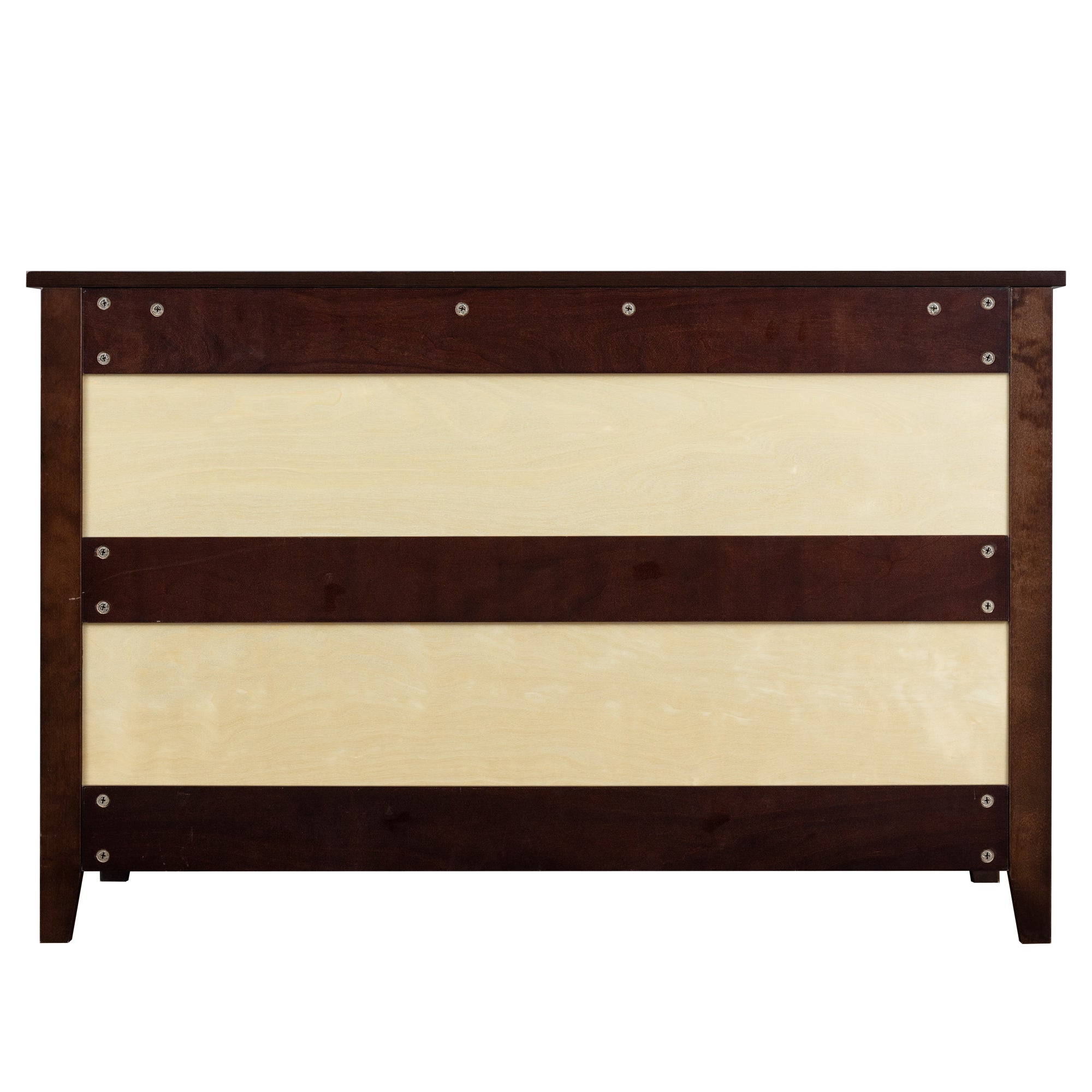 7 Drawer Dresser Solid Wood Spray Painted Buffet Server Console Table- Auburn