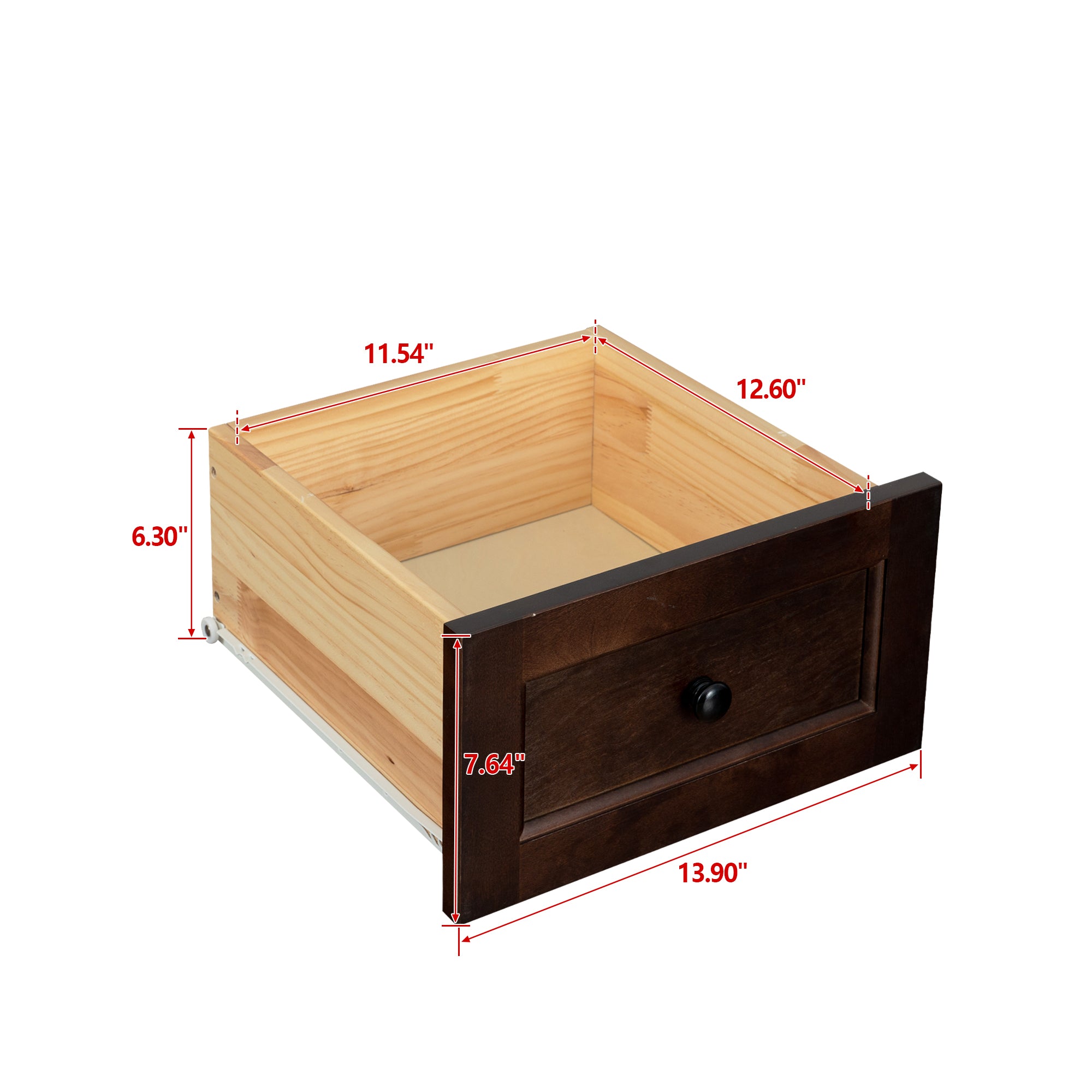 7 Drawer Dresser Solid Wood Spray Painted Buffet Server Console Table- Auburn