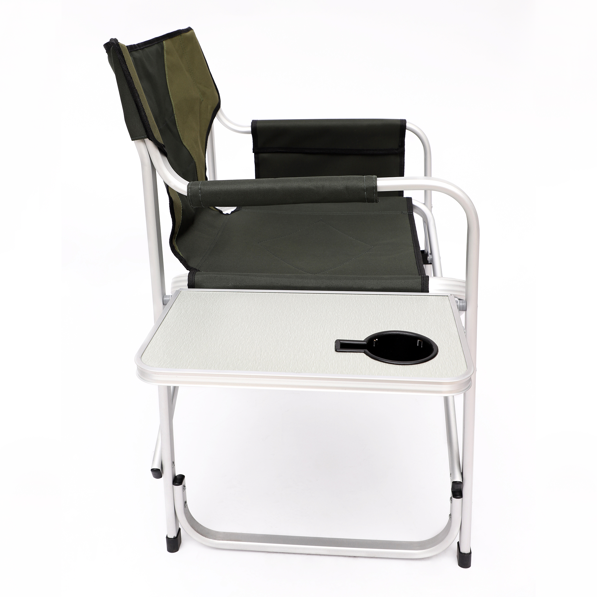 2pcs Padded Folding Outdoor Chair with Pockets Oversized Directors Chair- Green