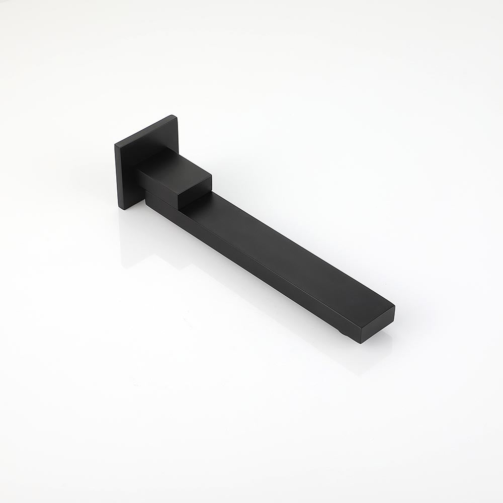 Shower System 16 Inch Square Bathroom Luxury Rain Mixer Shower Combo Set - Black