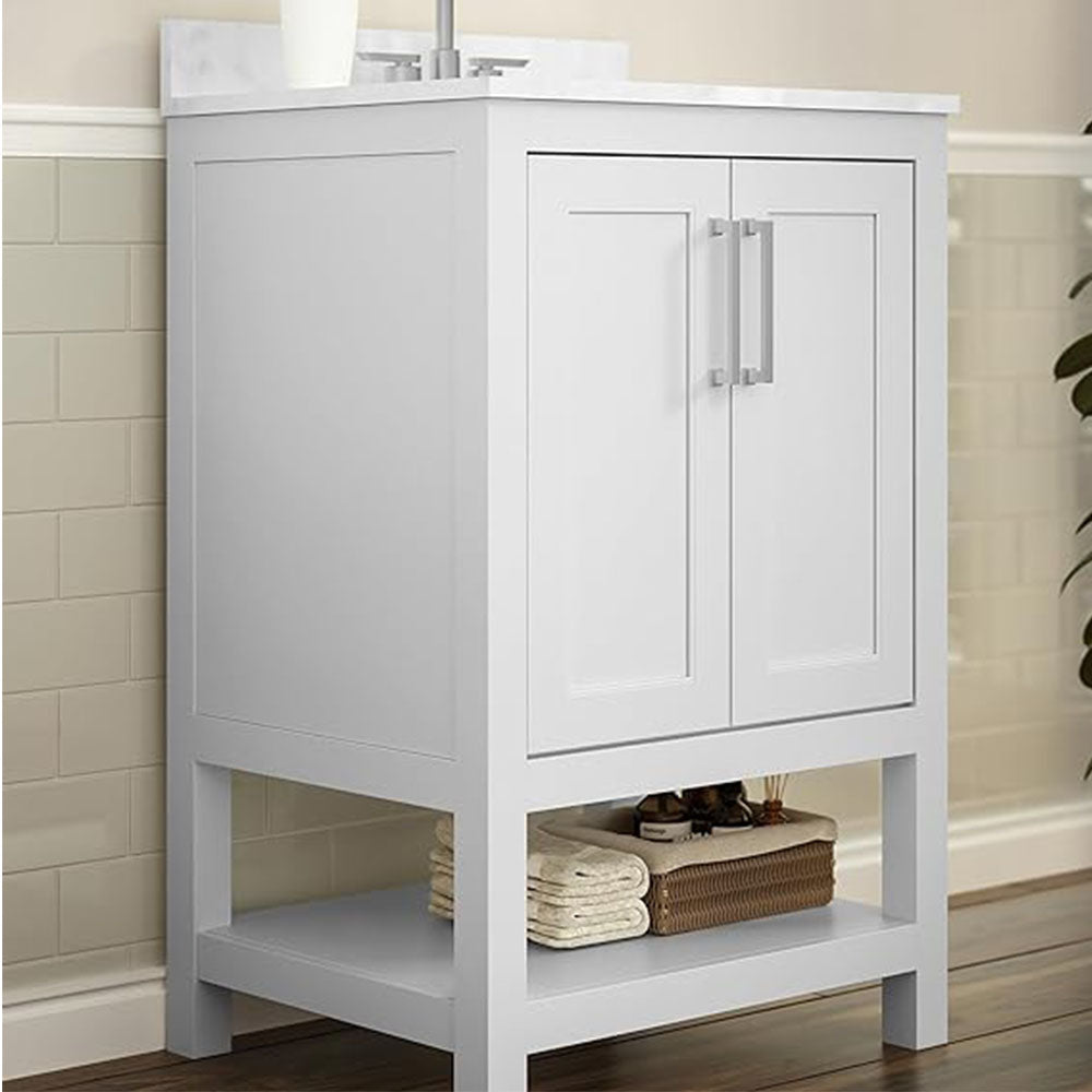 Bathroom Vanity with Sink, Multi-functional Cabinet - White