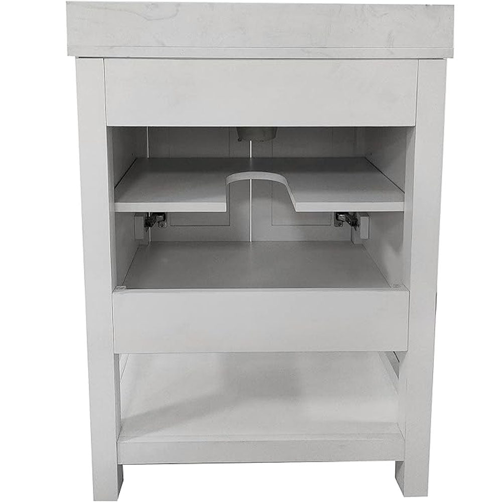 Bathroom Vanity with Sink, Multi-functional Cabinet - White