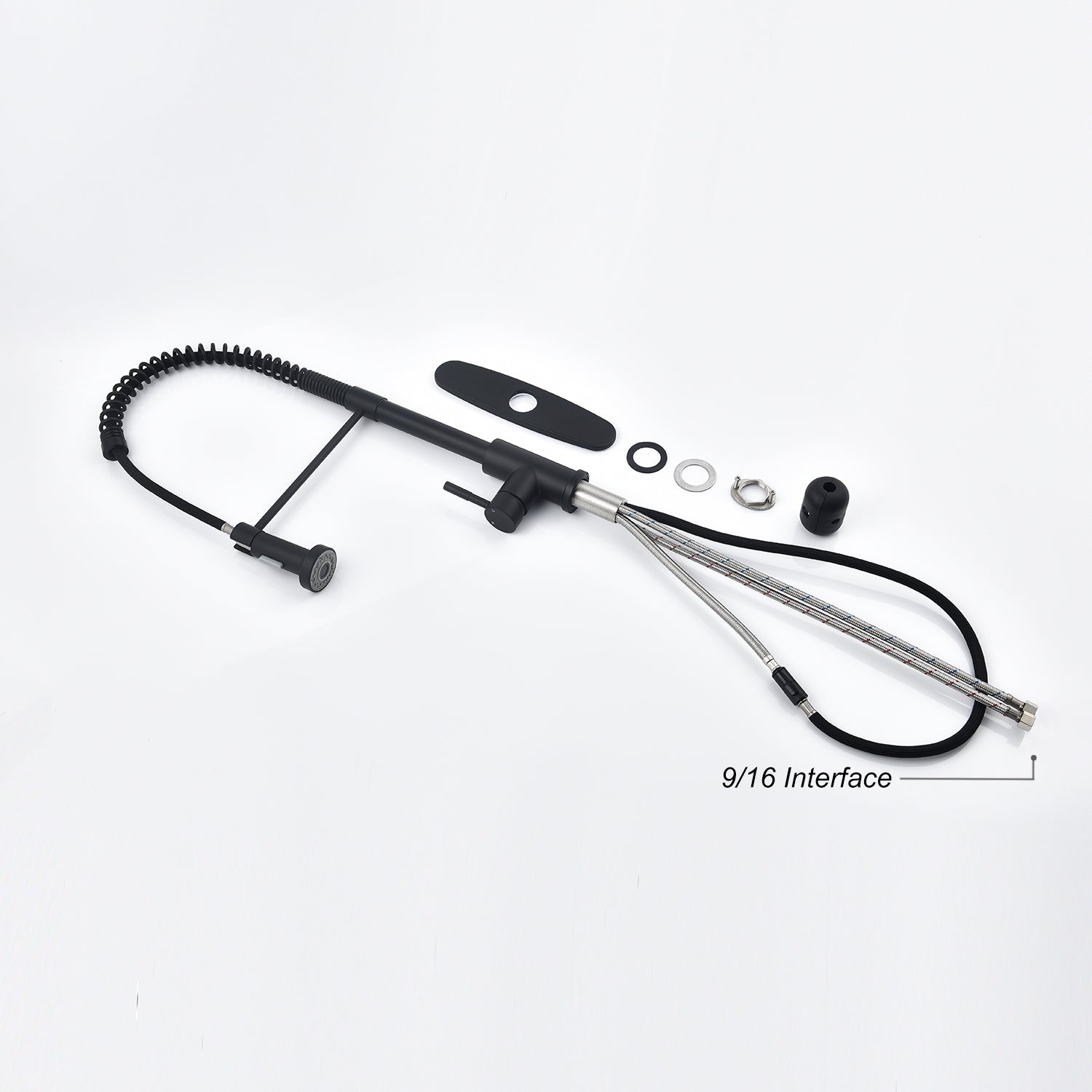 Pull Out Sprayer Kitchen Faucet - Matte Black
