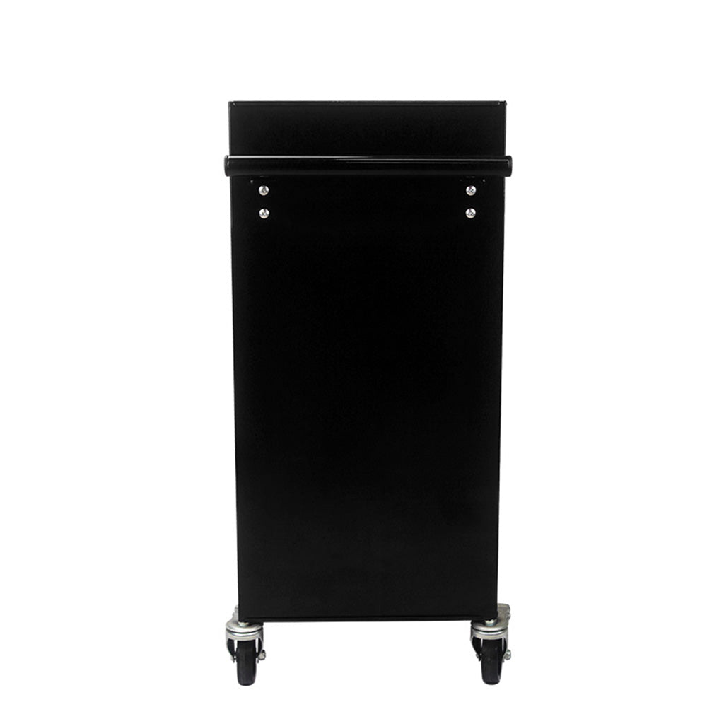 4-Drawer Multifunctional Tool Cart with Wheels - Black