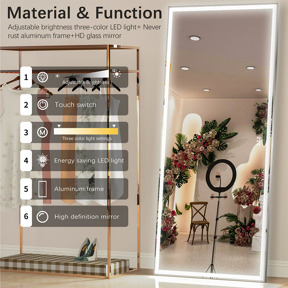 72x32 Inch Oversized LED Wall Mirror