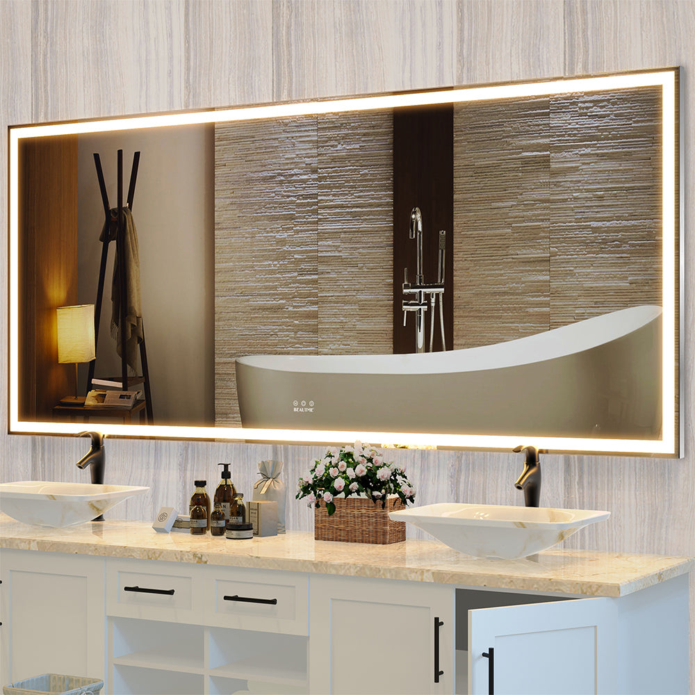 72x32 Inch Oversized LED Wall Mirror