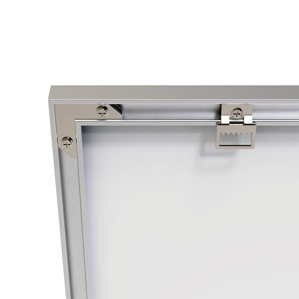 60x36 Inch Oversized Rectangle Mirror with Silver Frame