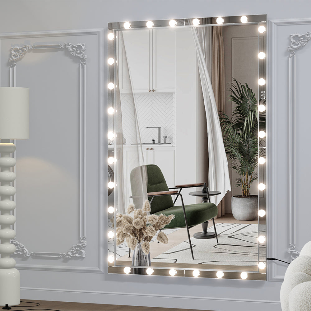 72x48 Inch Hollywood LED Full-Length Mirror - Silver