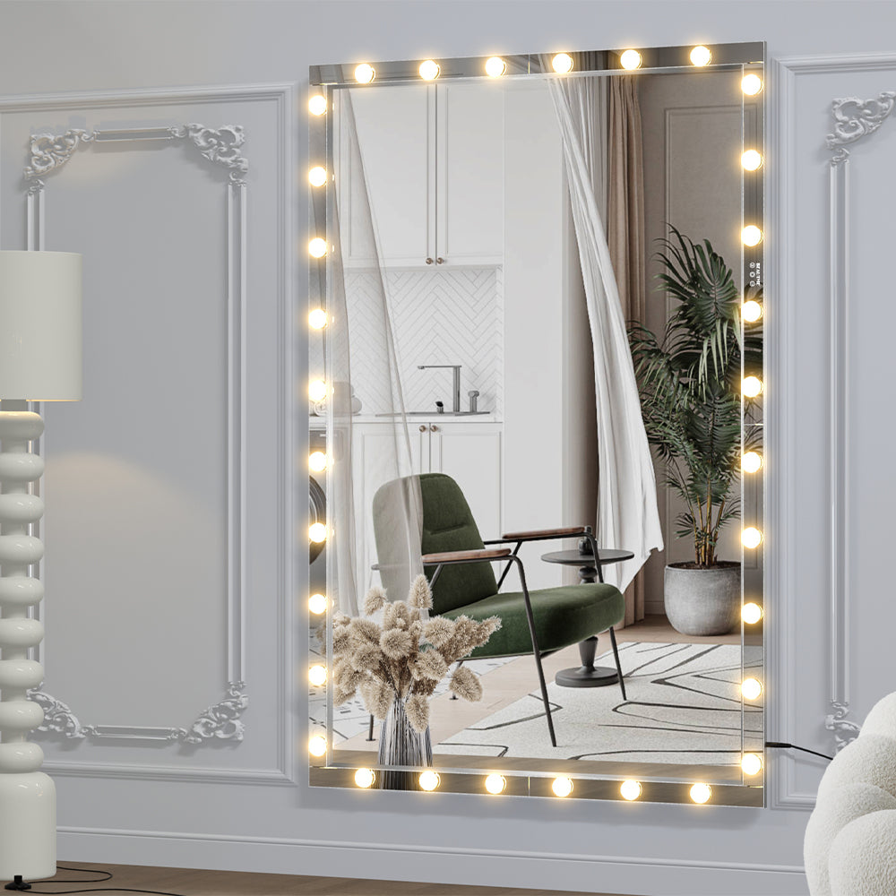 72x48 Inch Hollywood LED Full-Length Mirror - Silver