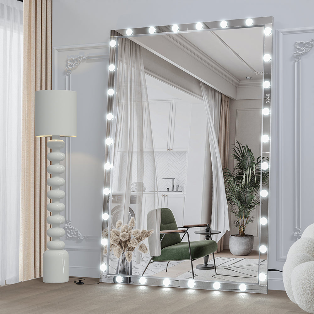 72x48 Inch Hollywood LED Full-Length Mirror - Silver