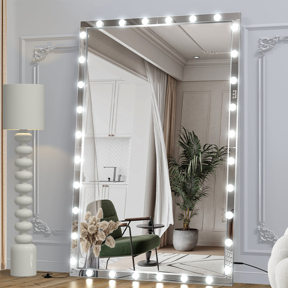72x48 Inch Hollywood LED Full-Length Mirror - Silver