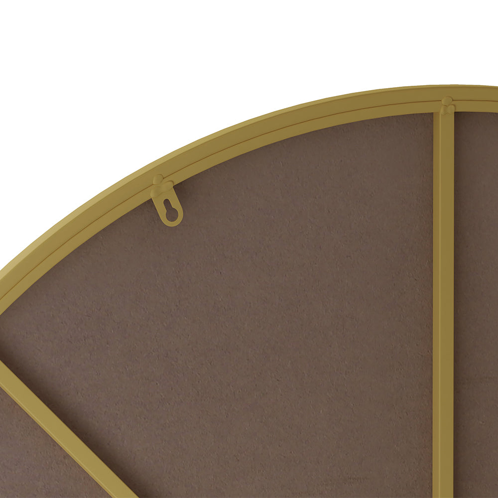 39-Inch Round Metal Framed Mirror - Gold