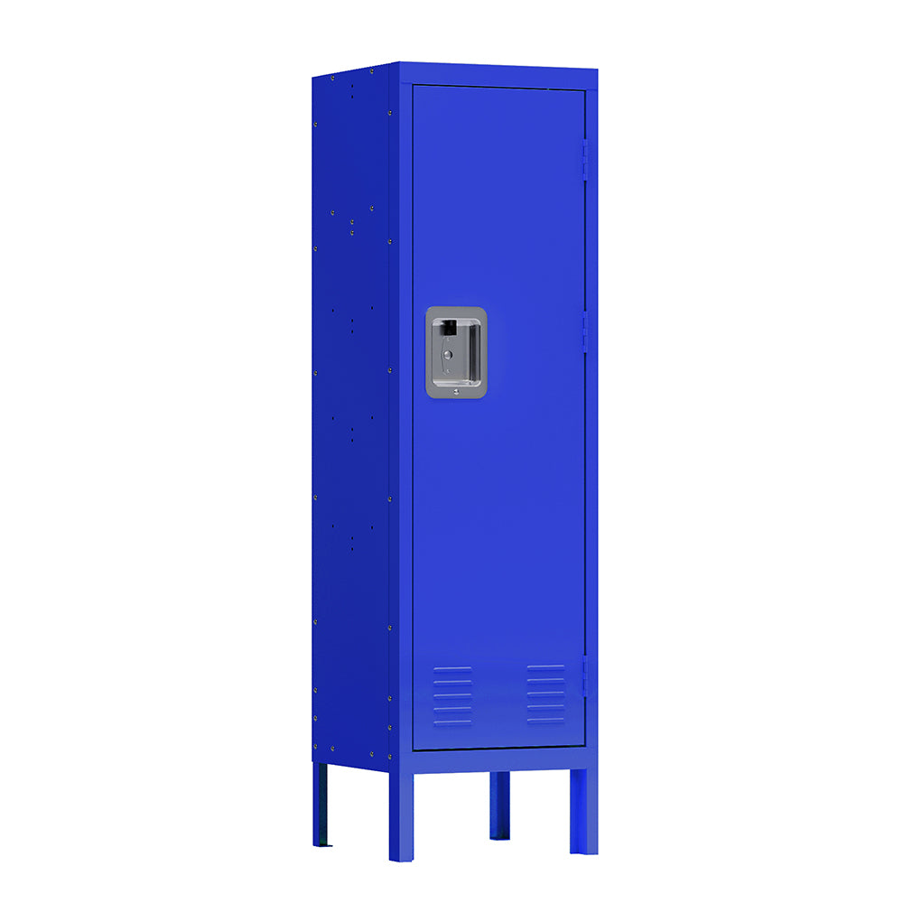 Retro Tall Metal Locker - Blue