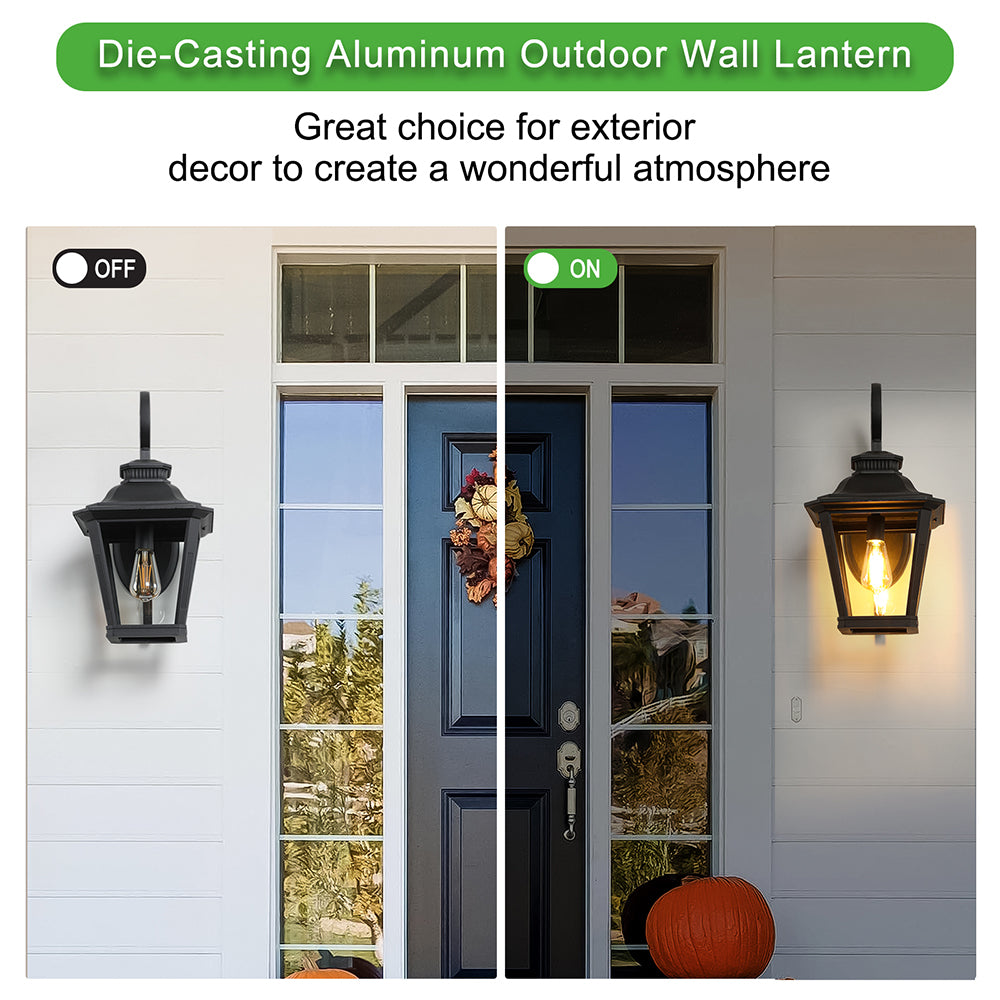 Large Outdoor Wall Sconces with Clear Glass