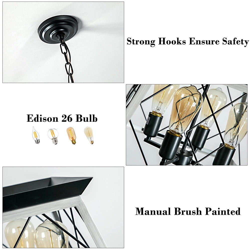 4-Light Farmhouse Chandelier