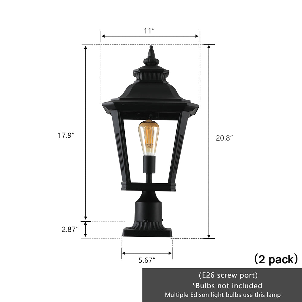 Glass Column Headlights - Outdoor