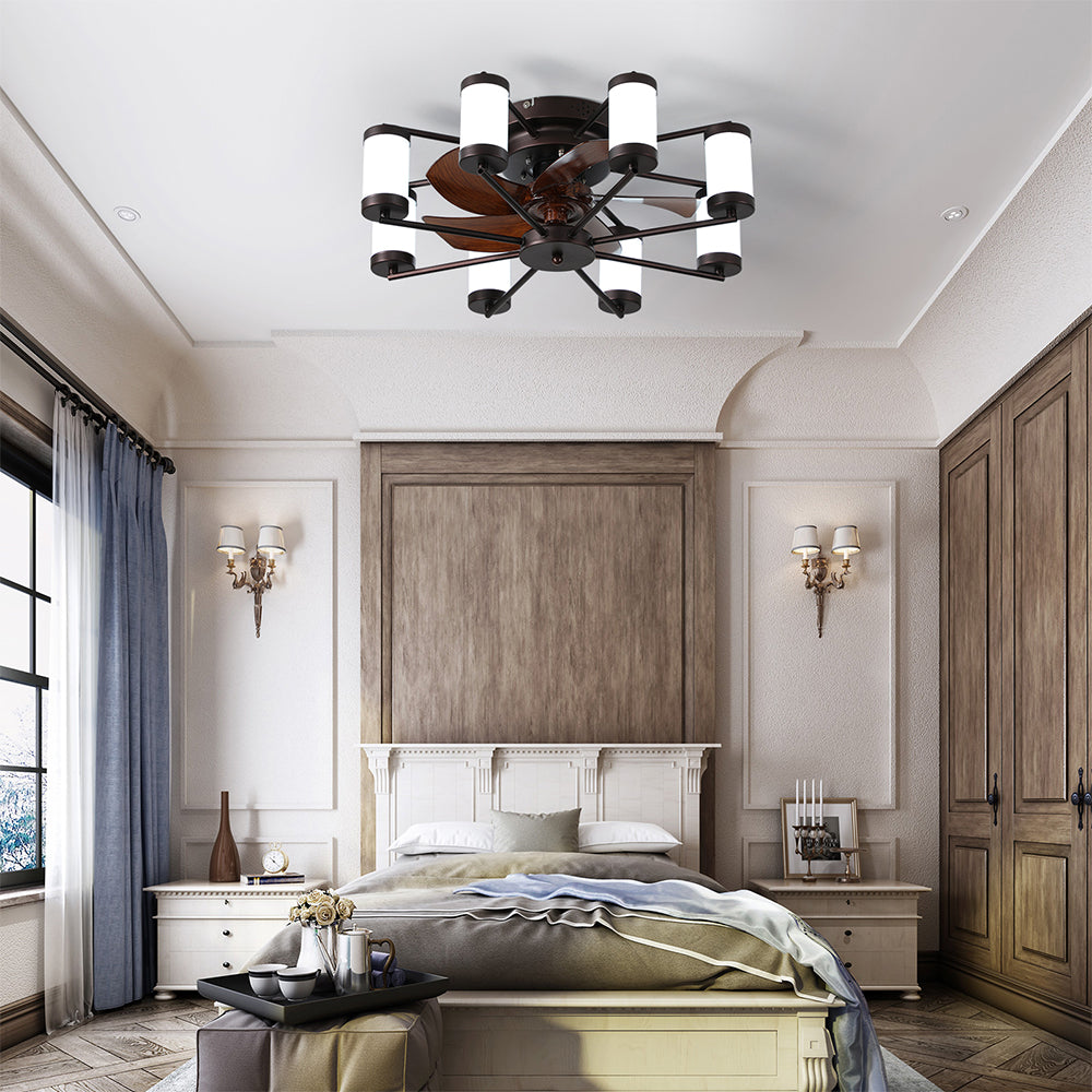 21.7 Inch Flush Mount Ceiling Fan with Remote