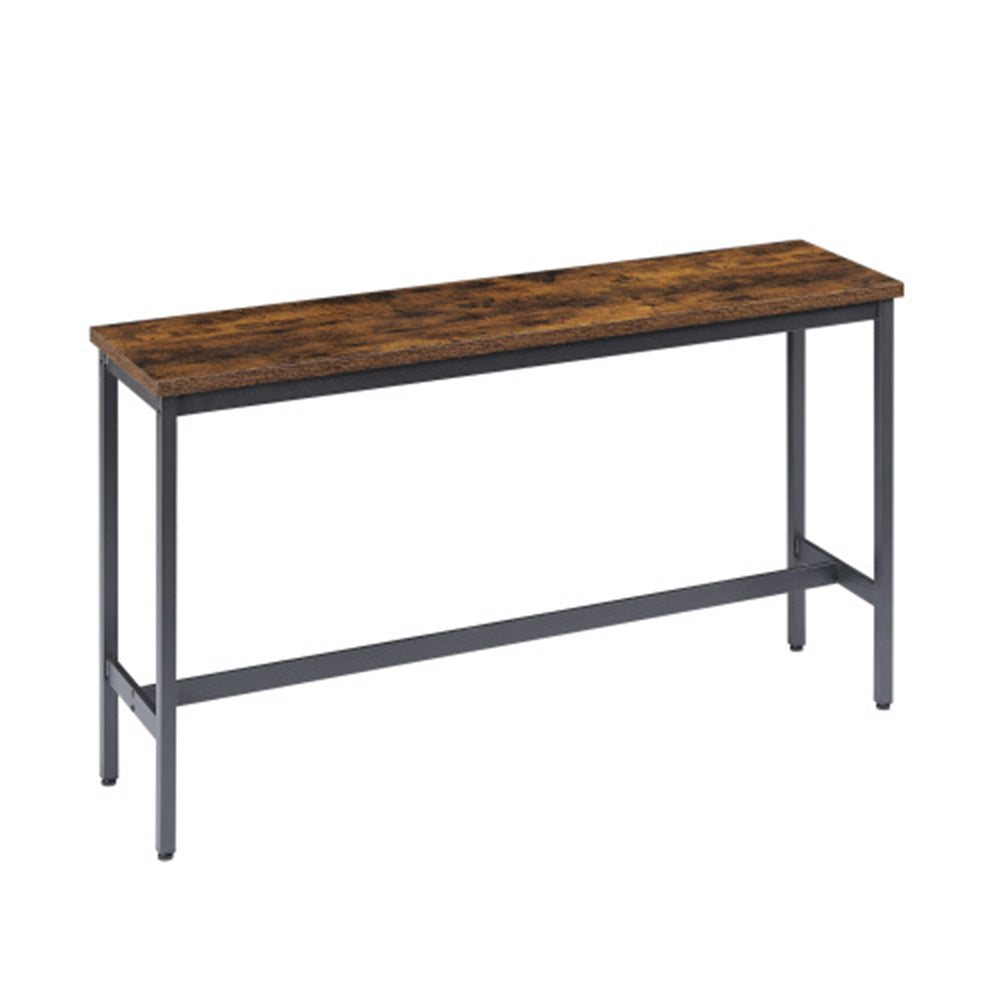 Industrial Bar Table Set with 3 Stools - Rustic Brown