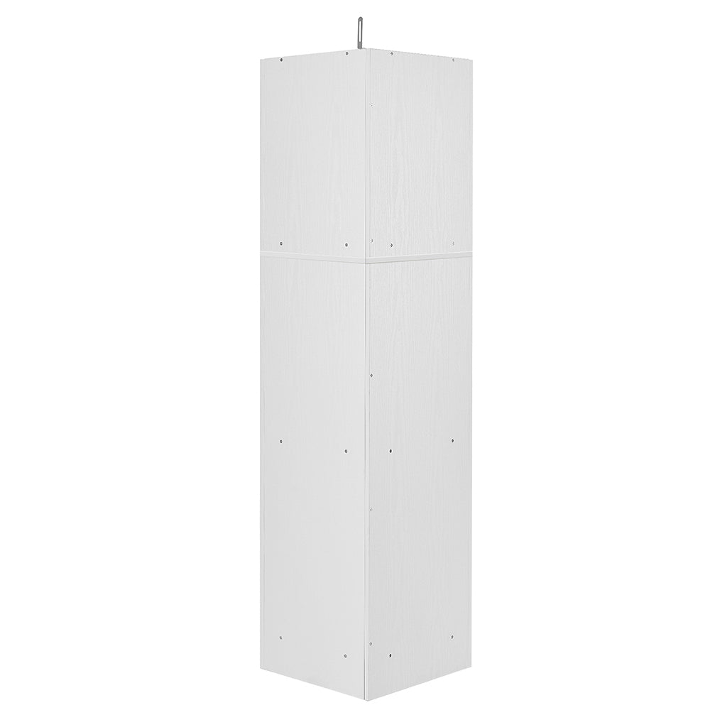 Tall Corner Bathroom Cabinet with Adjustable Shelves - White