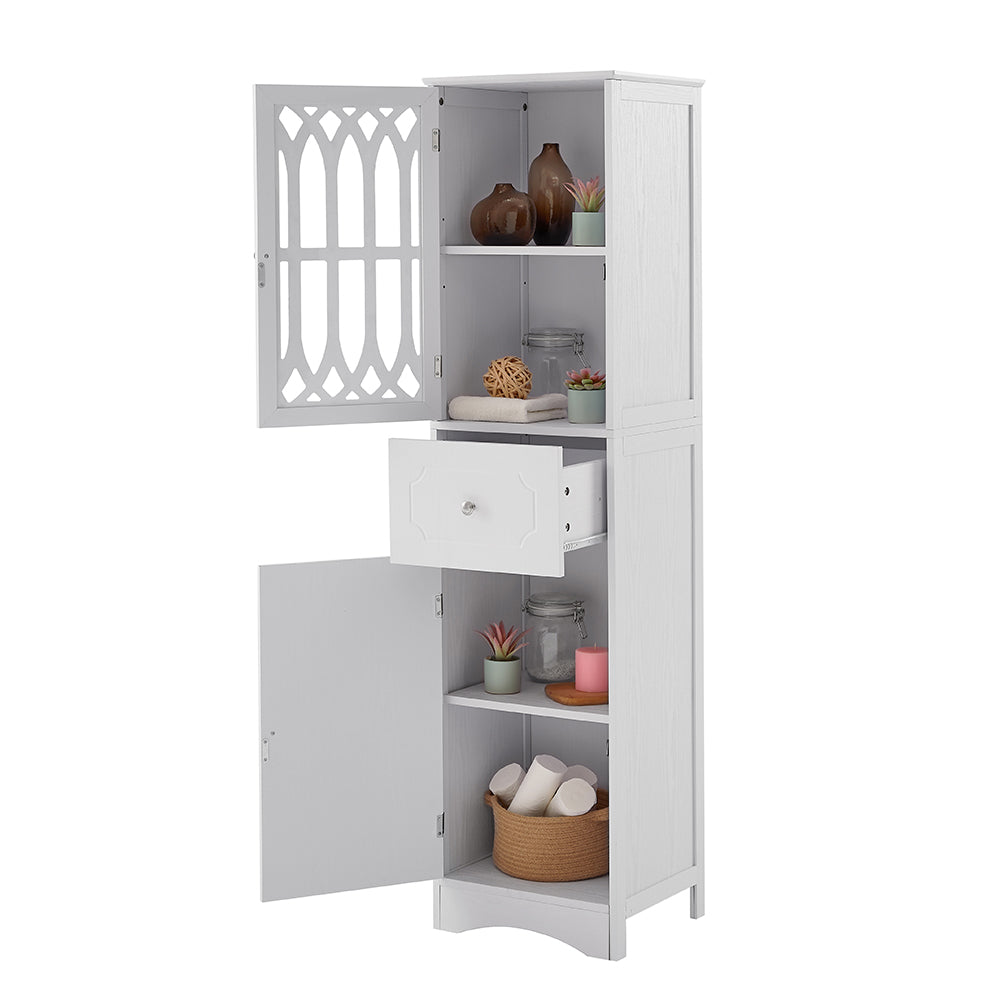 Tall Bathroom Cabinet - White