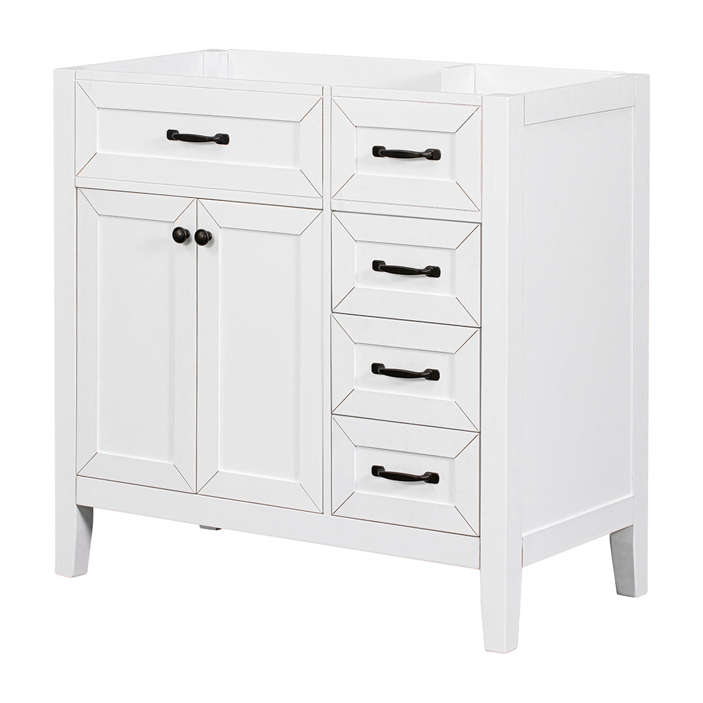Bathroom Vanity Base without Sink - White