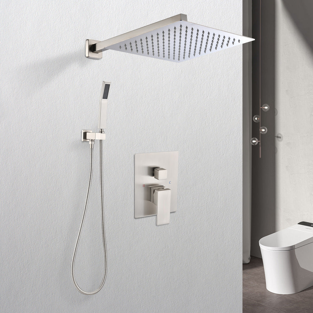 12" Wall-Mounted Rain Shower Head System