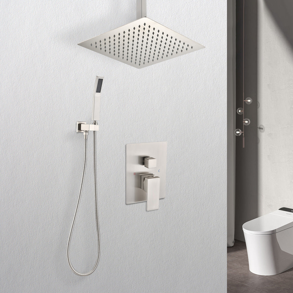 Ceiling Shower System Handheld & 12" Head