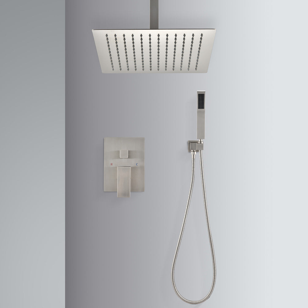 Ceiling Shower System Handheld & 12" Head