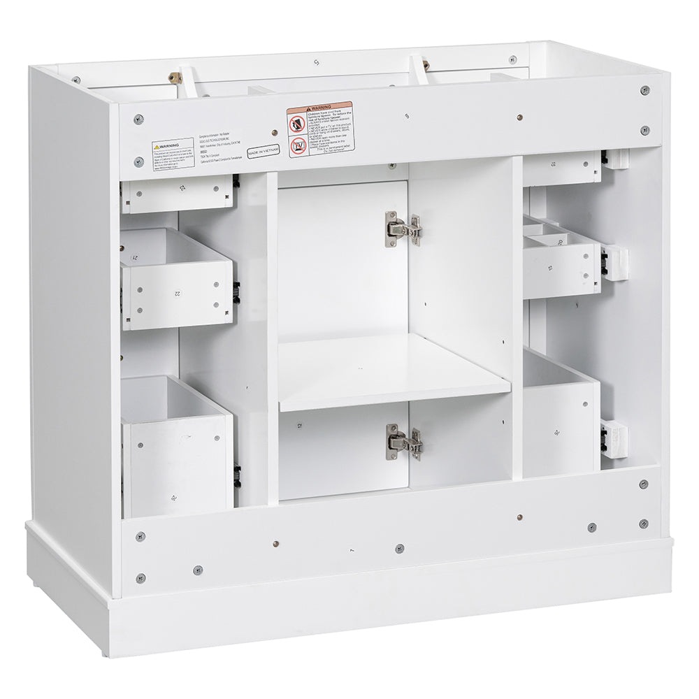 36 Inch Bathroom Vanity Base -  White