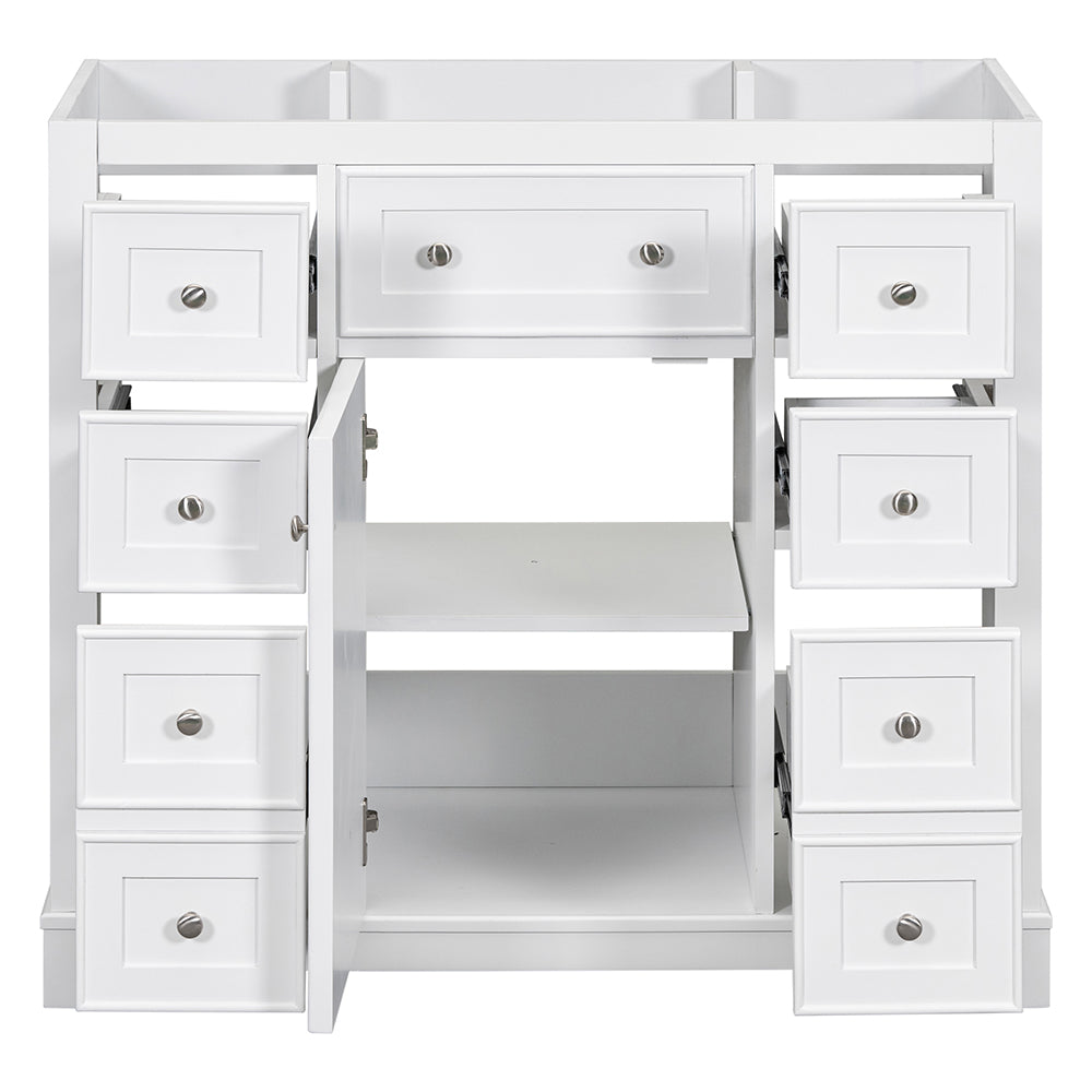 36 Inch Bathroom Vanity Base -  White