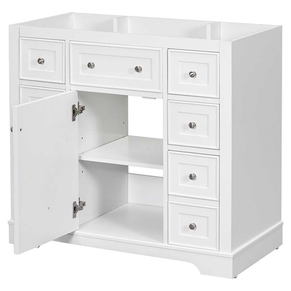 36 Inch Bathroom Vanity Base -  White
