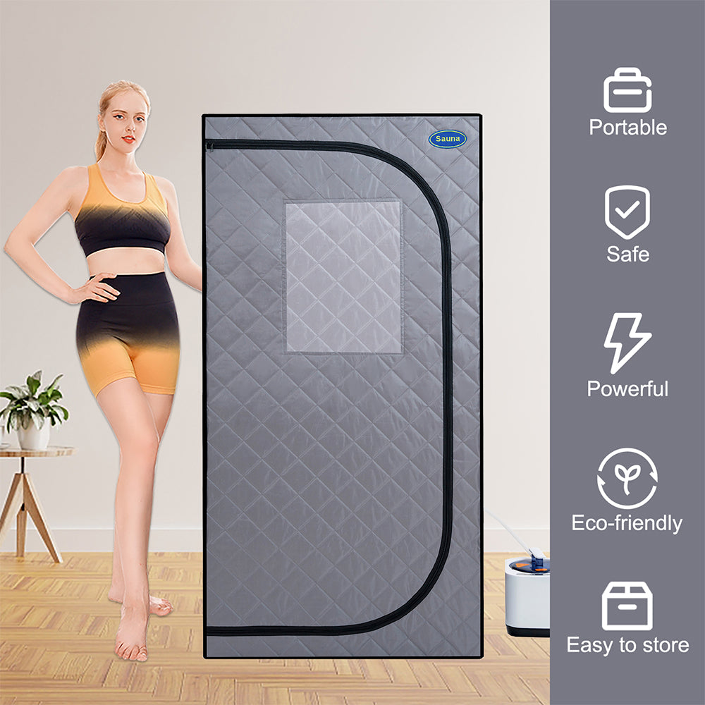 Portable Mini Plus Steam Sauna Tent - Grey