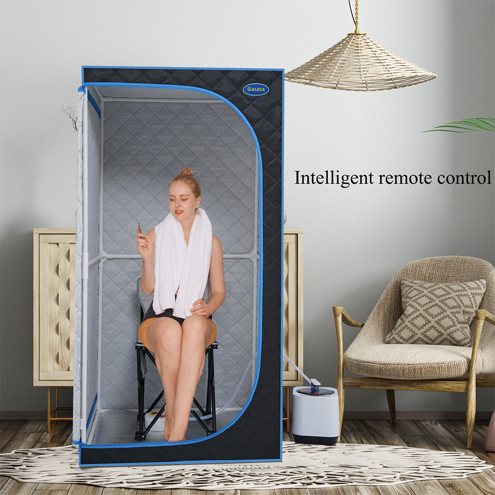 Portable Full Size Steam Sauna Tent - Black
