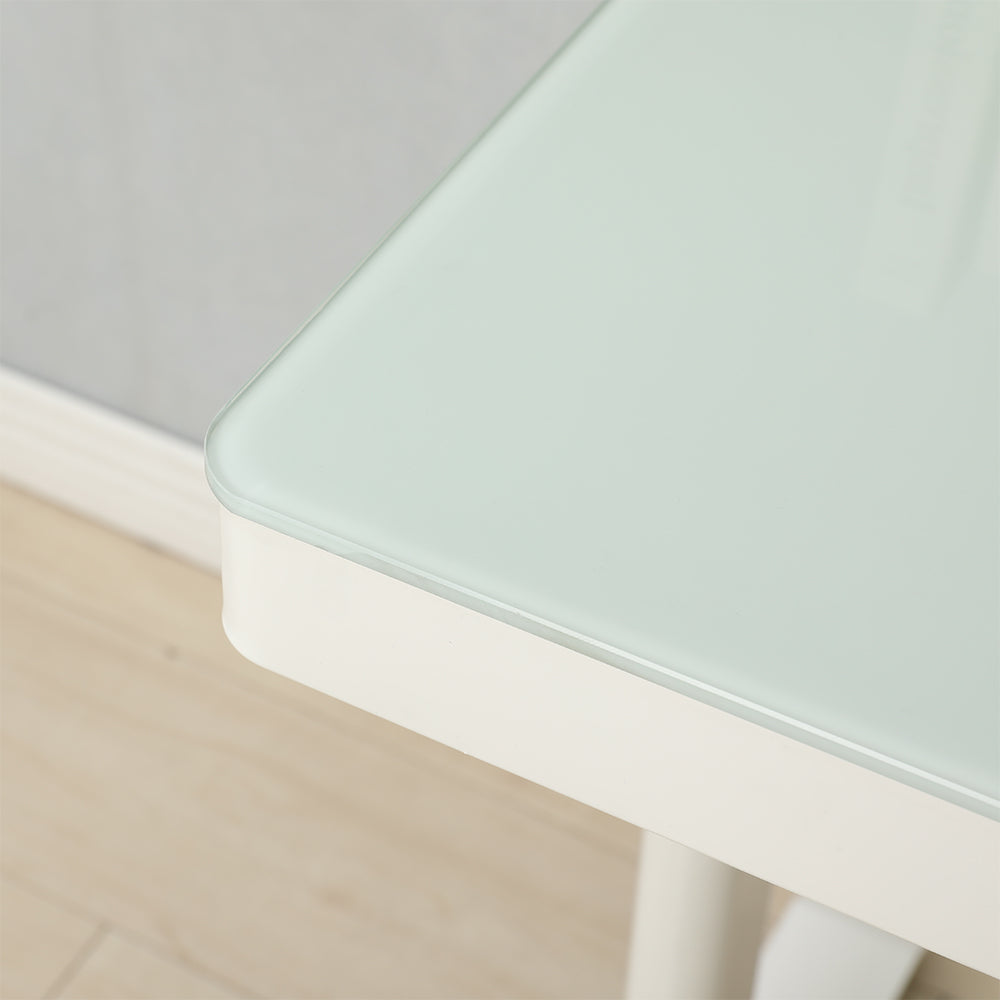 48x24 Inch Tempered Glass Standing Desk with Drawer