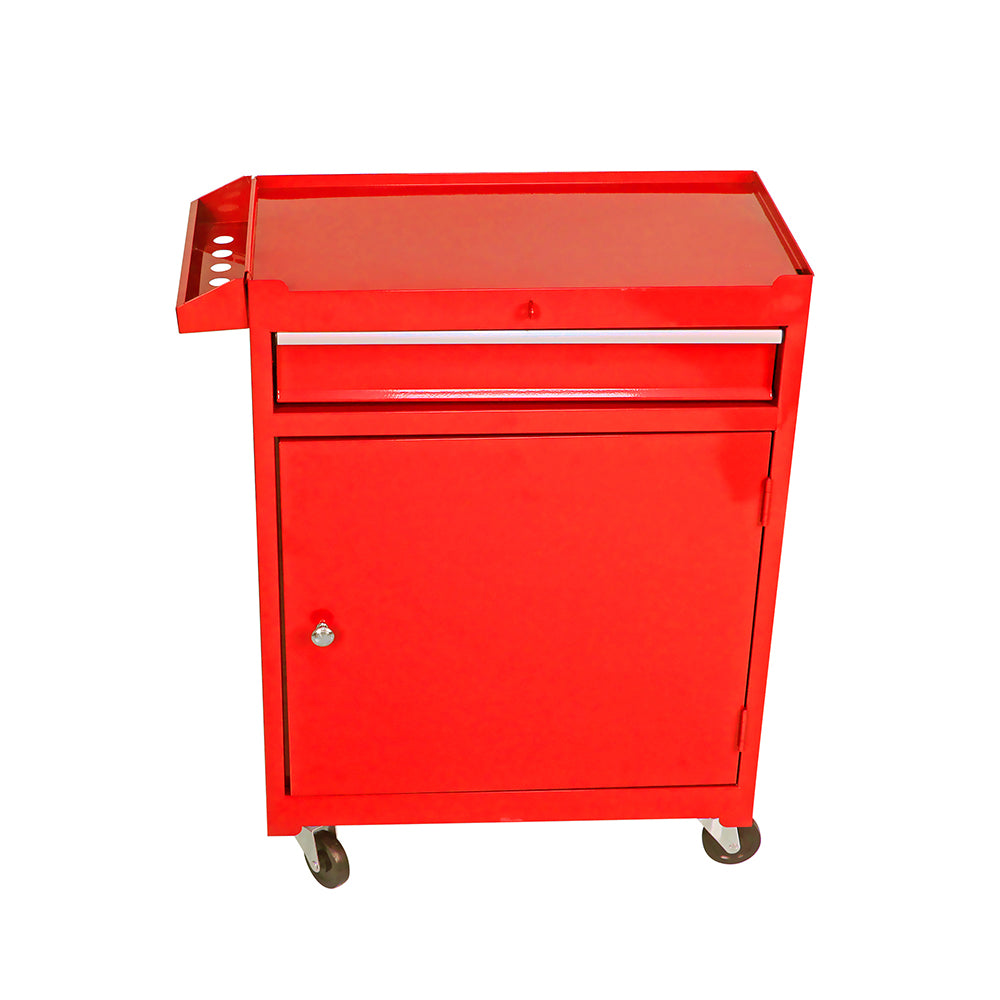 5-Drawer Tool Chest with Detachable Cabinet & Adjustable Shelf - Red