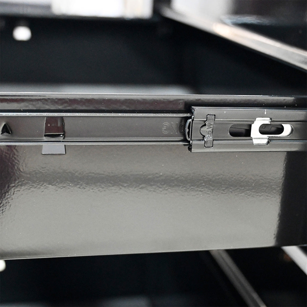 4-Drawer Tool Cart with Wheels - Black