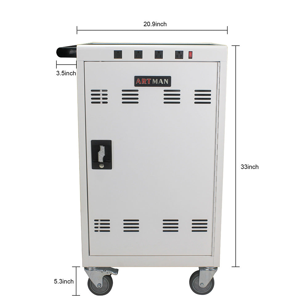 31+4-Device Mobile Charging Cart & Cabinet for Tablets & Laptops