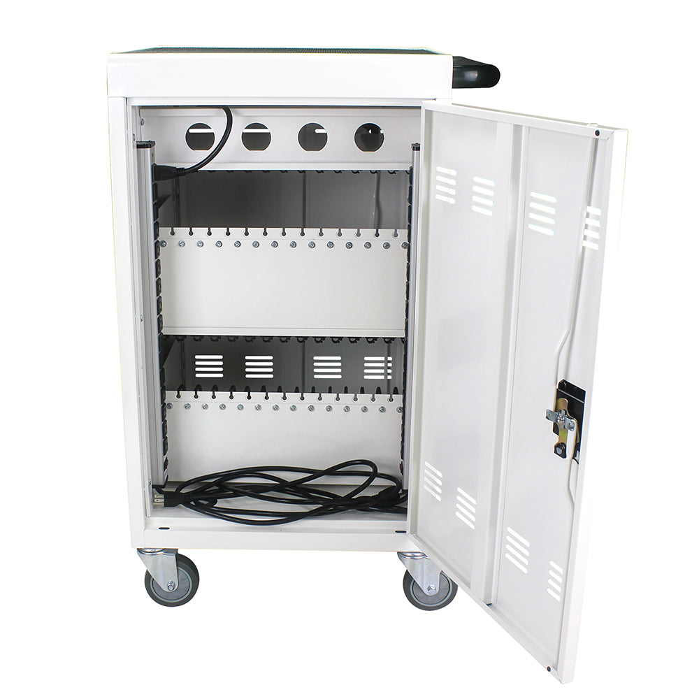 31+4-Device Mobile Charging Cart & Cabinet for Tablets & Laptops