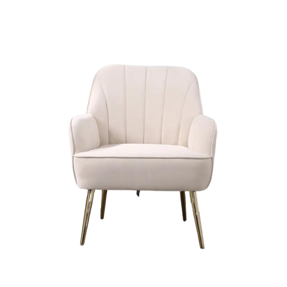 Mid Century Velvet Sherpa Armchair