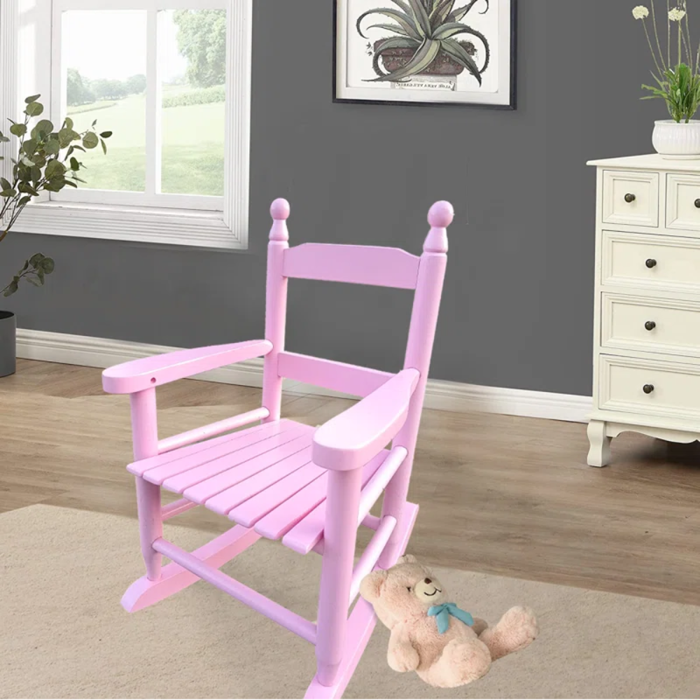 Light Pink Kids' Rocking Chair Indoor Outdoor