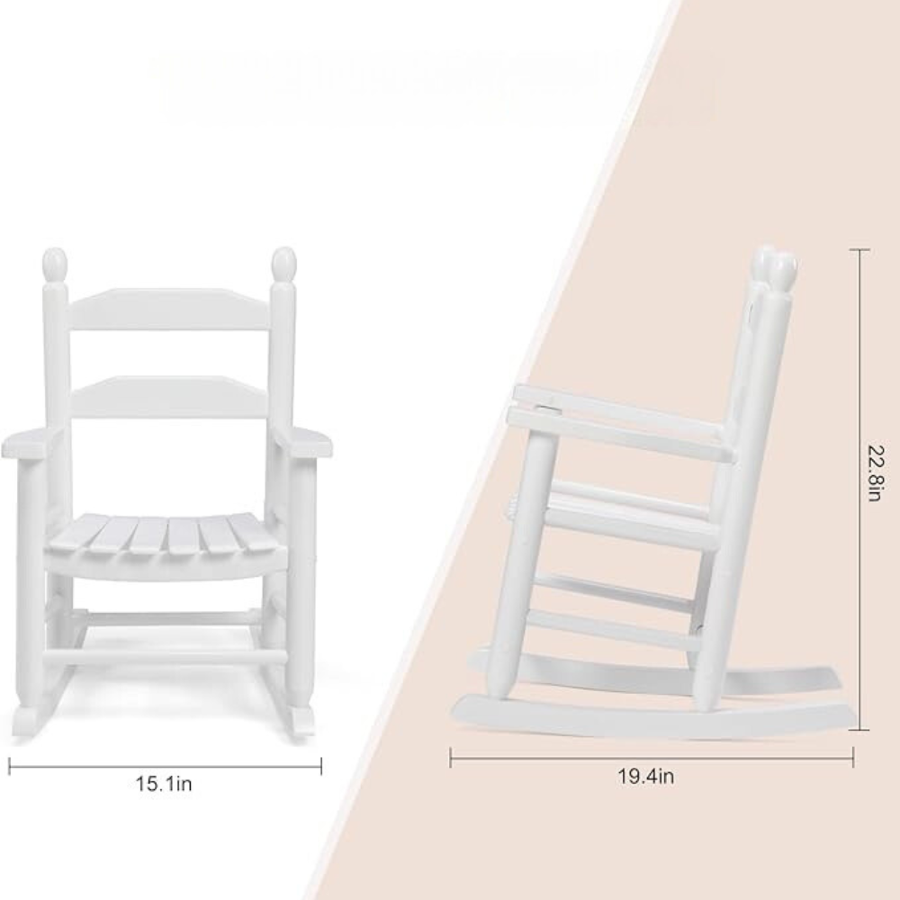 Indoor Outdoor Kids' White Rocking Chair