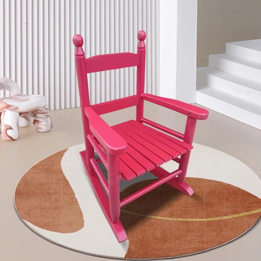 Rose Red Children's Rocking Chair