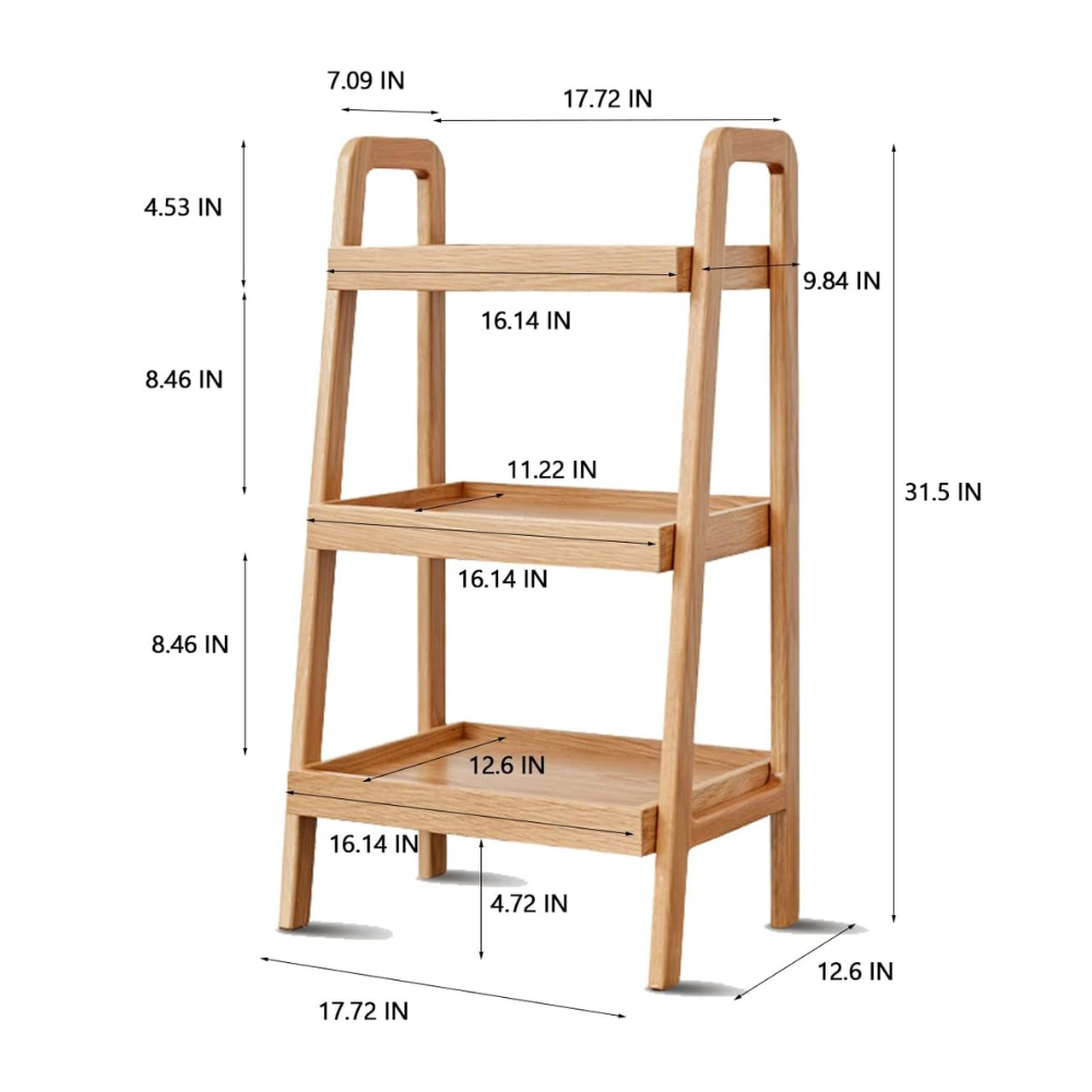 3-Tier Wood Shoe Rack and Storage Bench