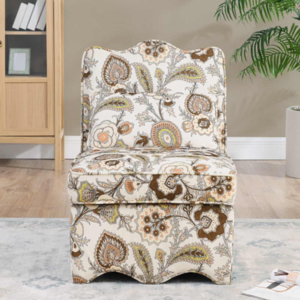 Flannel Dining Chair with Soft Seat Cushion and Backrest