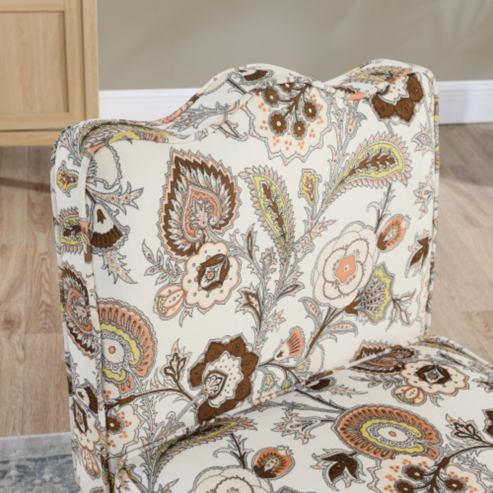 Flannel Dining Chair with Soft Seat Cushion and Backrest