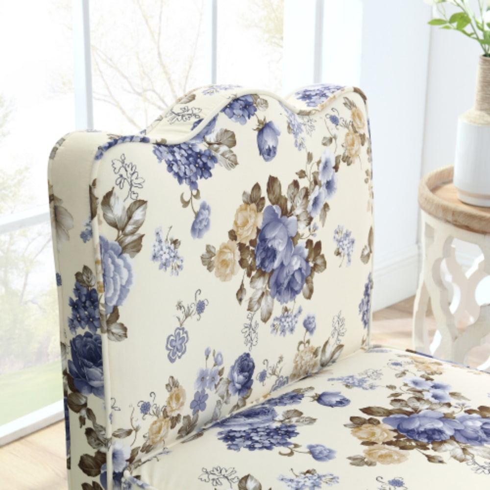Single Flannel Dining Chair with Soft Cushion and Backrest