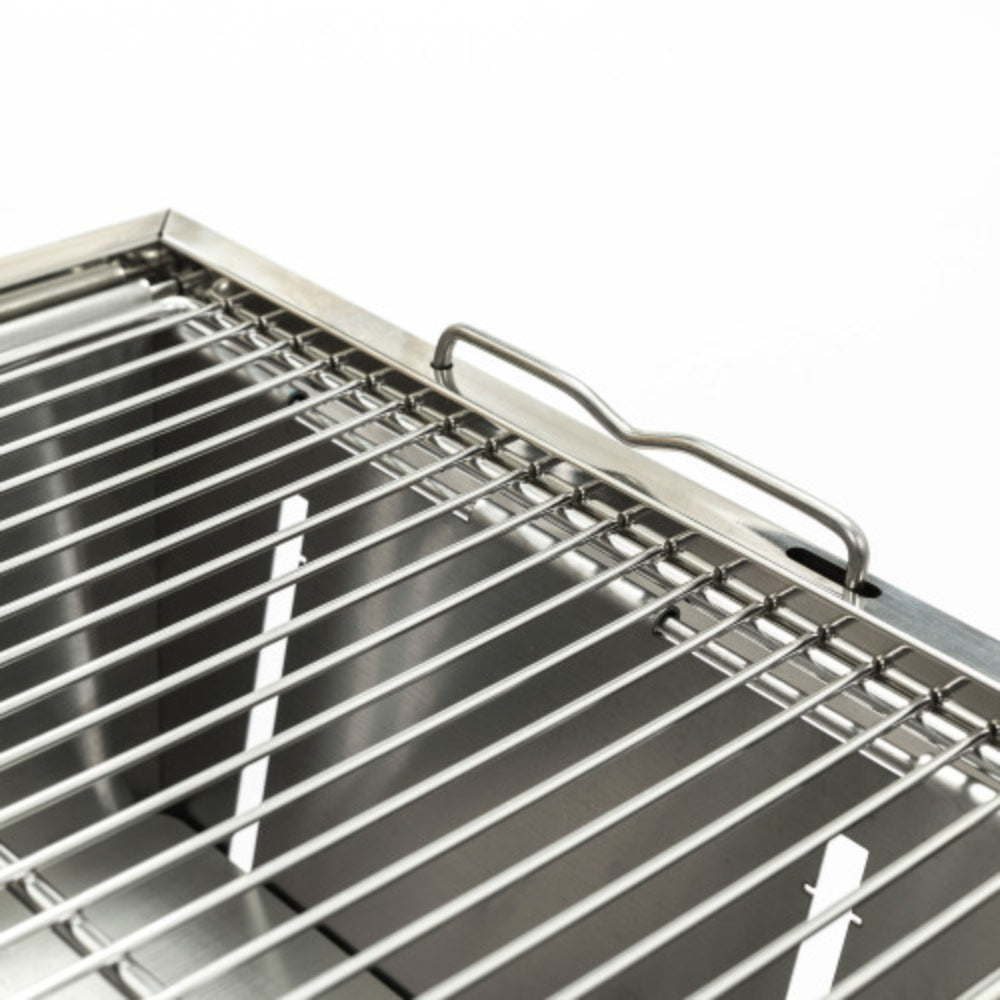 Foldable Outdoor Charcoal BBQ Grill Set for Picnics Patios and Camping